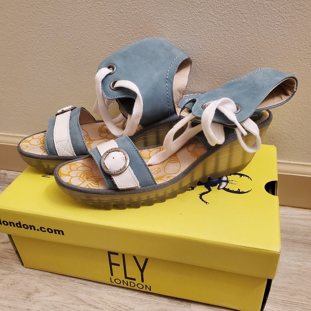 Fly London Cupi/Rug Wedge Heels Size 40